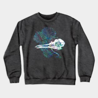 Trippy Bird Skull and Kelp Crewneck Sweatshirt